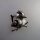 Neugablonz: Brosche Vogel bzw. Spatz Strass (35900)
