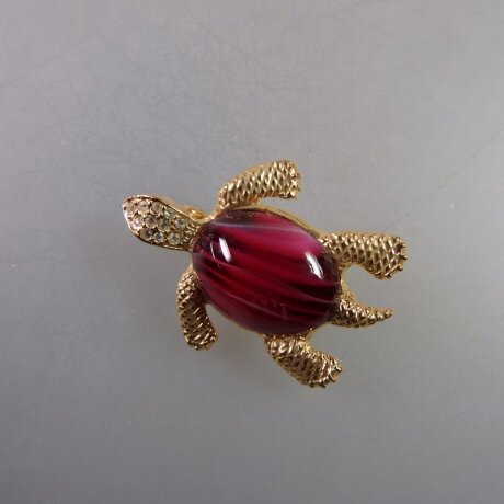 Neugablonz: Brosche Schldkröte Amethyst (35909)