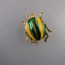 Neugablonz: Brosche Käfer Emaille Strass (35917)