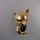 Neugablonz: Brosche Katze Onyx-Cabochon (35931)