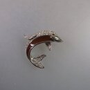 Neugablonz: Brosche Delphin Emaille Strass (35935)