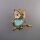 Neugablonz: Brosche Eule bzw. Uhu Opal (35966)