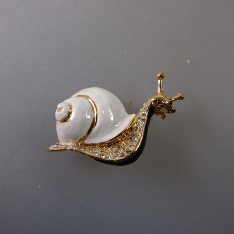 Neugablonz: Brosche Schnecke (35977)