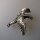 Neugablonz: Brosche fliegender Vogel Emaille Strass (35980)