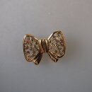 Neugablonz: Kleine Brosche Schleife Strass (35988)