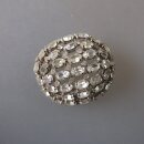 Neugablonz: Runde gewölbte Brosche Strass (35991)