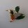 Neugablonz: Brosche Eisvogel Emaille Strass (35992)