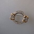 Neugablonz: Kleine Brosche mit Strass (36004)