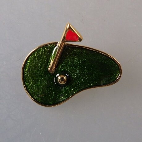 Neugablonz: Brosche Golfplatz Putting Green (36009)