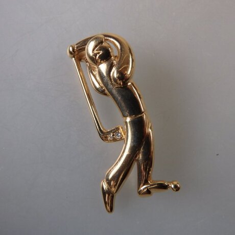 Neugablonz: Brosche Golfspieler (36029)