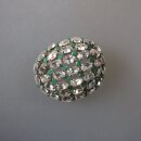 Neugablonz: Prächtige gewölbte Brosche Strass...