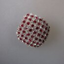 Neugablonz: Prächtige gewölbte Brosche Strass...