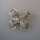 Neugablonz: Prächtige Brosche Blüte Strass (36037)