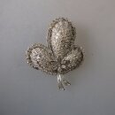 Neugablonz: Prächtige Brosche Blüte Strass (36038)