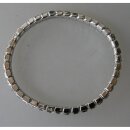 Neugablonz: Elegantes Armband weisser Strass um 1980 (31610)