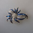 Neugablonz: Brosche Blüte Emaille Strass (36058)