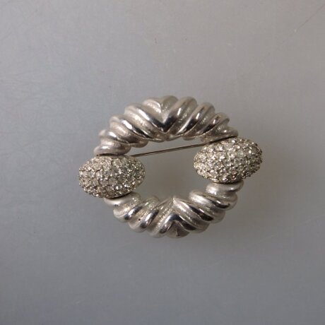 Neugablonz: Brosche 70er Jahre Strass (36060)