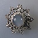 Neugablonz: Brosche Mondstein udn Strass (36068)
