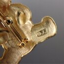 Neugablonz: Schwere Brosche Teddy Bär (36073)