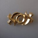 Neugablonz: Schwere Design Brosche signiert (36074)