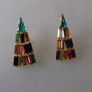 Neugablonz: Paar Ohrclips farbiger Strass (36083)