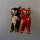 Neugablonz: Brosche 2 Katzen Emaille Strass (36014)