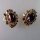Neugablonz: Paar Ohrclips violetter Cabochon alter Stil um 1910 (36173)