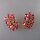 Neugablonz: Paar Ohrclips rosa Strass alter Stil um 1925 (36181)