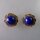 Neugablonz: Paar Ohrclips Lapislazuli Cabochon um 1950 (36185)