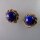 Neugablonz: Paar Ohrclips Lapislazuli Cabochon um 1950 (36188)