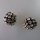 Neugablonz: Paar runde Ohrclips Strass um 1950 (36212)