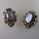 Neugablonz: Paar Ohrclips Mondsteine alter Stil um 1910...