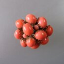 Neugablonz: Brosche Korallen Cabochons alter Stil um 1935...
