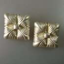 Neugablonz: Paar opulente Design Ohrclips um 1985 (36236)