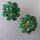 Neugablonz: Paar Ohrclips Jade Cabochons alter Stil um 1935 (36241)