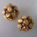 Neugablonz: Paar Ohrclips Achat Cabochons alter Stil um...