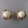 Neugablonz: Paar opulente weisser Onyx Ohrclips um 1950 (36254)
