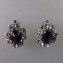 Neugablonz: Paar Ohrclips Strass um 1920 (36270)