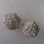Neugablonz: Paar runde Ohrclips Strass um 1920 (36273)
