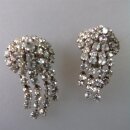 Neugablonz: Paar Art Deco Ohrclips Strass um 1920 (36276)