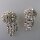 Neugablonz: Paar Art Deco Ohrclips Strass um 1920 (36276)