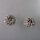 Neugablonz: Paar runde Ohrclips Strass alter Stil um 1925 (36278)