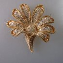 Neugablonz: Prächtige Brosche Blüte Strass um...