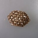 Neugablonz: Gewölbte Brosche goldgelber Strass um...