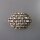 Neugablonz: Gewölbte Brosche weisser Strass um 1950 (36286)