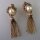 Neugablonz: Paar opulente Ohrclips mit Quasten alter Stil um 1920 (36300)