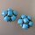 Neugablonz: Paar Ohrclips Türkis Cabochons alter Stil um 1935 (36315)