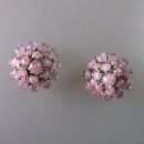Neugablonz: Paar runde Ohrclips Cabochons um 1925 (36316)