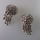 Neugablonz: Paar Art Deco Ohrclips Strass um 1920 (36318)
