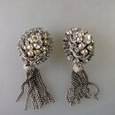 Neugablonz: Paar prächtige Ohrclips Strass um 1920...